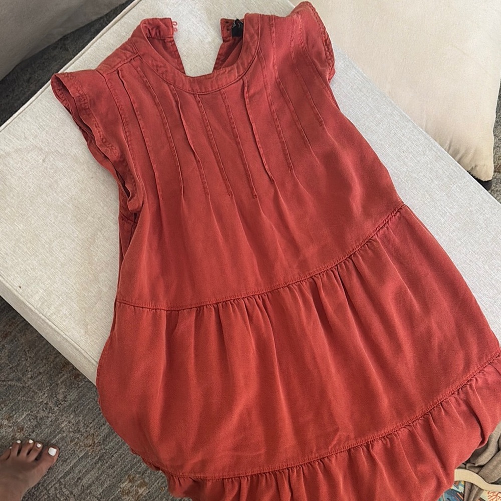 Velvet Heart Red Tiered Casual Sundress Cap Sleeve